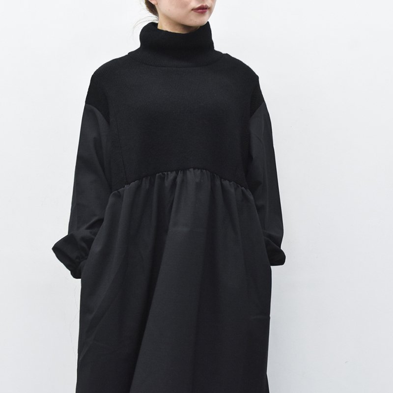 SESSIONS by STORAMA / Mix layer one-piece - BLACK - CRACKFLOOR WEBSHOP
