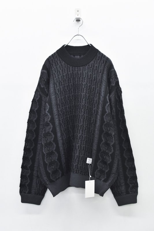 別注 elephant TRIBAL fabrics / Hybrid Knit - BLACK