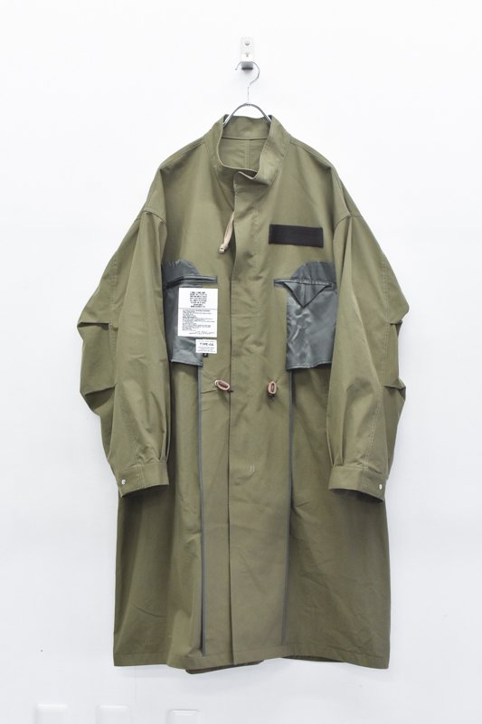 elephant TRIBAL fabrics / Inside Out M65 Coat - USED KHAKI