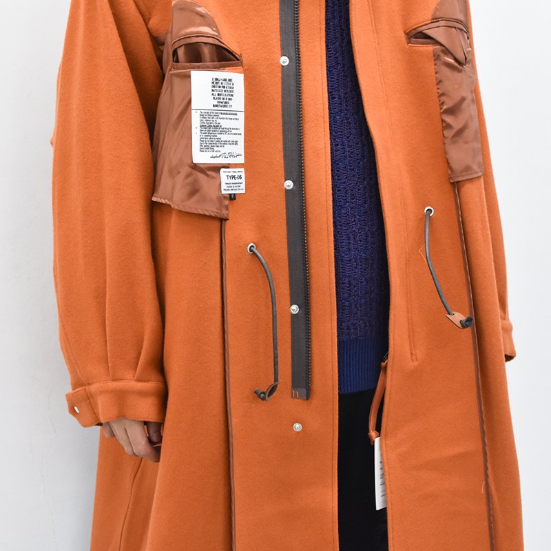 elephant TRIBAL fabrics / Inside Out M65 Melton Coat - ORANGE - CRACKFLOOR  WEBSHOP