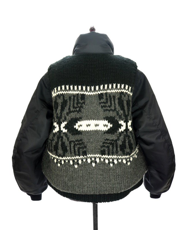 elephant TRIBAL fabrics / Hybrid Cowichan Blouson - BLACK