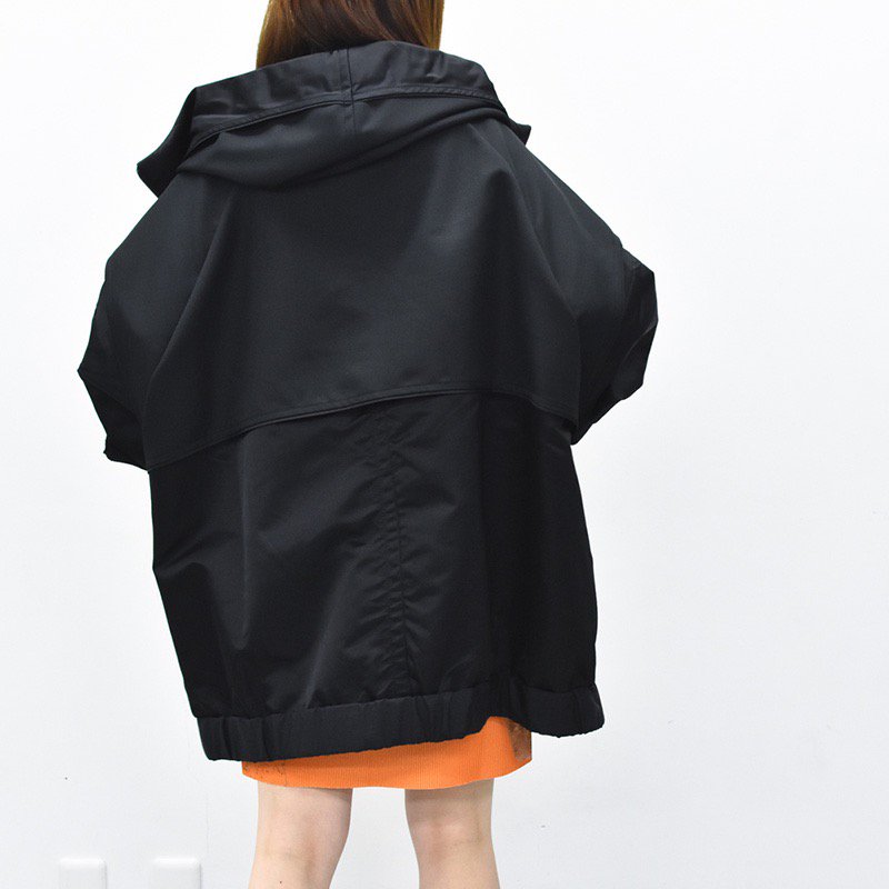 BALMUNG / 重ねハイネックビッグパーカー debri - BLACK - CRACKFLOOR WEBSHOP