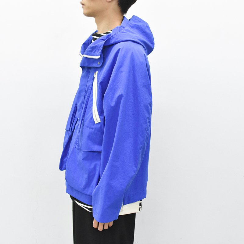 My Beautiful Landlet / NYLON DYED TAFFETA ANORAK HOODIE - BLUE