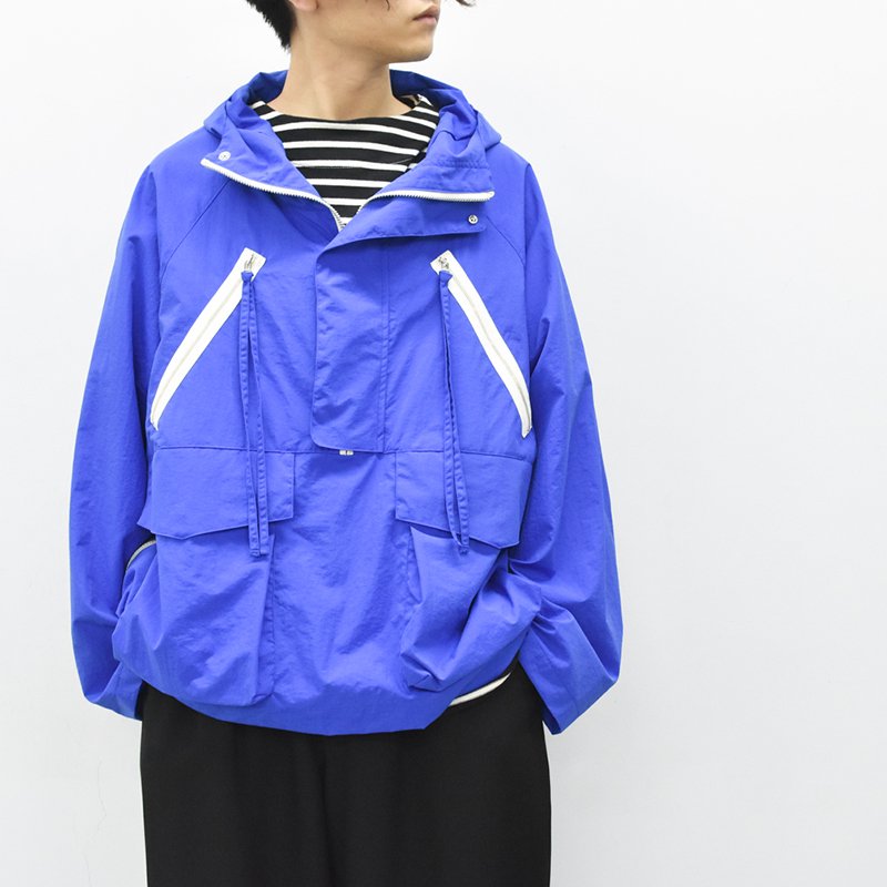 My Beautiful Landlet / NYLON DYED TAFFETA ANORAK HOODIE - BLUE