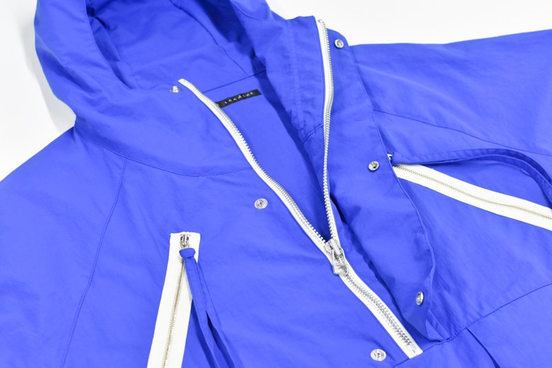 My Beautiful Landlet / NYLON DYED TAFFETA ANORAK HOODIE - BLUE