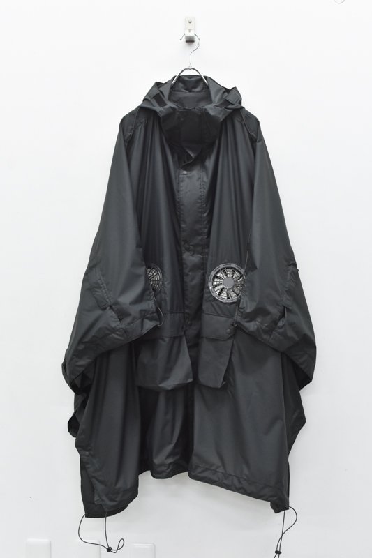 FOOF / Boostorg poncho coat - BLACK