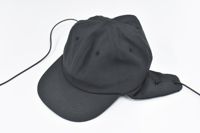 My Beautiful Landlet / GABERDINE CAP - BLACK - CRACKFLOOR