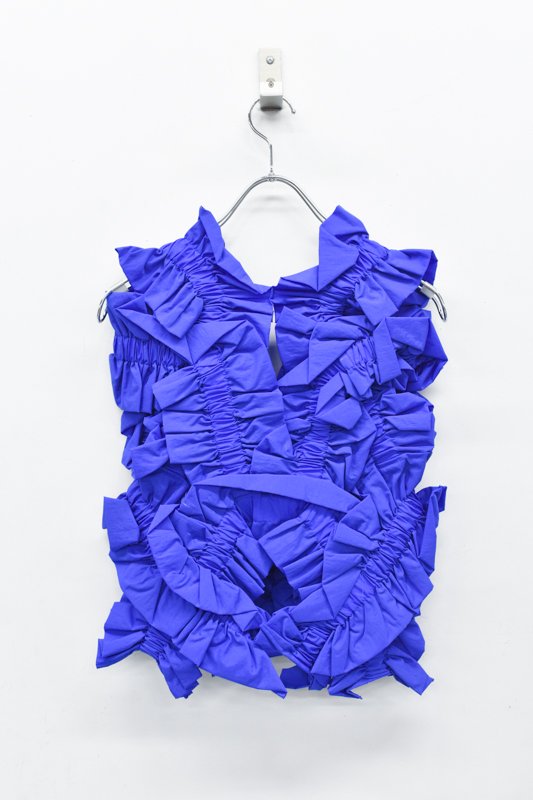 HOUGA / kiki frill vest - BLUE - CRACKFLOOR WEBSHOP