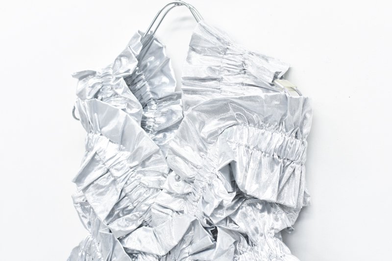 HOUGA / kiki frill vest - SILVER - CRACKFLOOR WEBSHOP