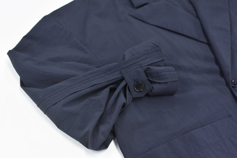 VOAAOV / Nylon Ripstop Taffeta Tailored Double Big Jacket - NAVY ...