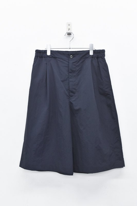 VOAAOV / Nylon Ripstop Taffeta Tailored Double Short Pants - NAVY
