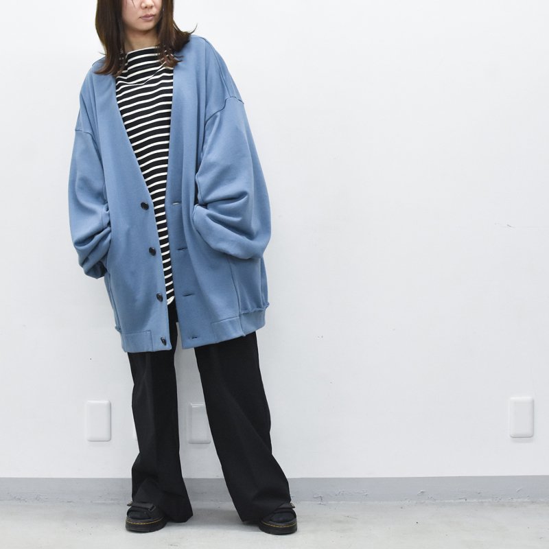 My Beautiful Landlet / URAKE SWEAT BIG CARDIGAN - BLUE - CRACKFLOOR WEBSHOP