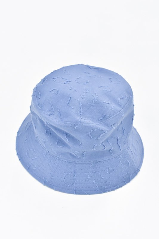 THE JEAN PIERRE / Grunge Jacquard Bucket Hat - GREIGE BLUE