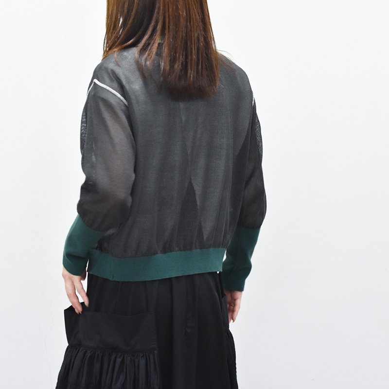 YUKI SHIMANE / Washi mix Cardigan - GREY - CRACKFLOOR WEBSHOP