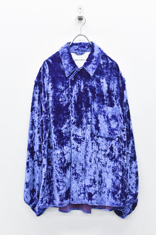 THE JEAN PIERRE / 60's Sleeping Chambray Velvet Shirts - PURPLE BLUE