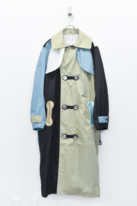 MEGMIURA / Nylon trench coat - BLUE CRAZY

