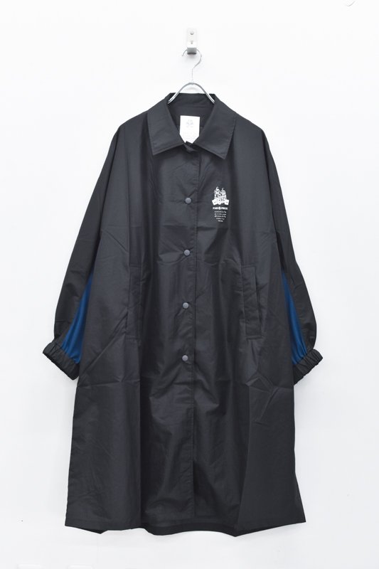 STOF / Dolman sleeve nylon coat - BLACK