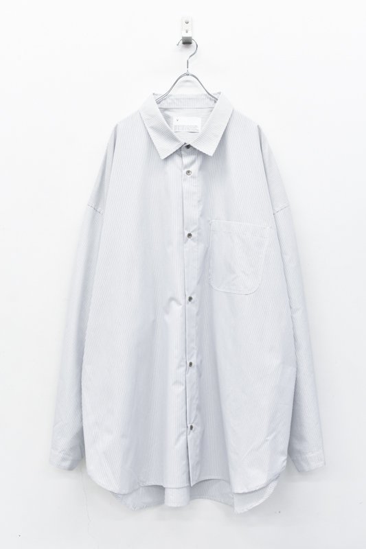 VOAAOV / XXXXL Long Shirt - WHITE STRIPE