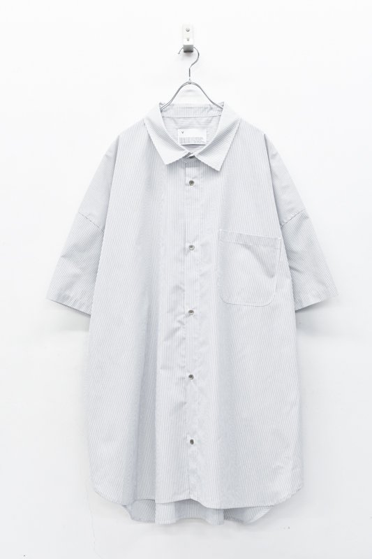 VOAAOV / XXXXL Short Sleeve Shirt - WHITE STRIPE - CRACKFLOOR WEBSHOP