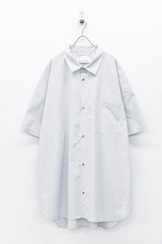 VOAAOV / XXXXL Short Sleeve Shirt - WHITE STRIPE