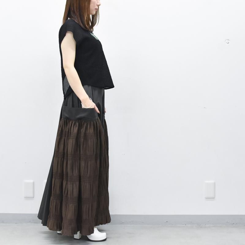 YUKI SHIMANE / Wide pocket Long skirt - KHAKI - CRACKFLOOR WEBSHOP