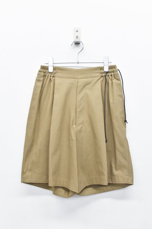 My Beautiful Landlet / GABERDINE WIDE SHORT PANTS - KHAKI