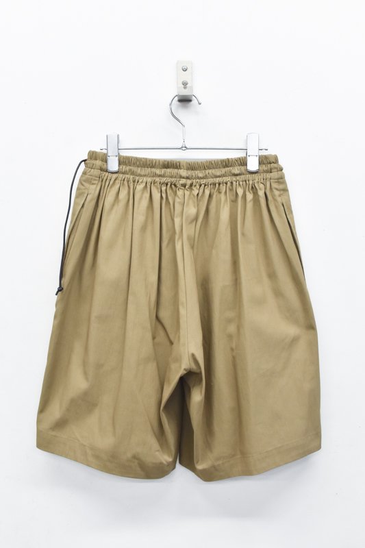 My Beautiful Landlet / GABERDINE WIDE SHORT PANTS - KHAKI