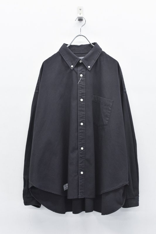 elephant TRIBAL fabrics / Puckering BD Shirt - VINTAGE BLACK