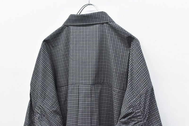 elephant TRIBAL fabrics / Puckering BD Mini Check Shirt - BLACK CHECK -  CRACKFLOOR WEBSHOP