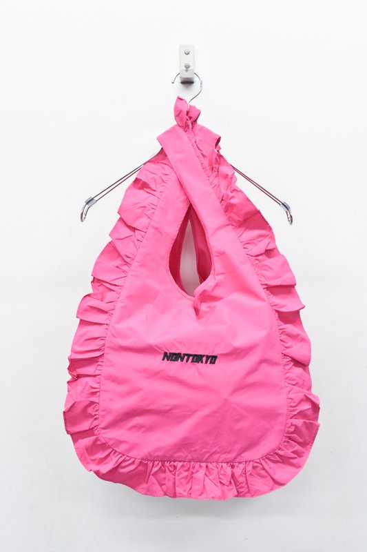 NON TOKYO / FRILL ECO BAG (L) - PINK - CRACKFLOOR WEBSHOP