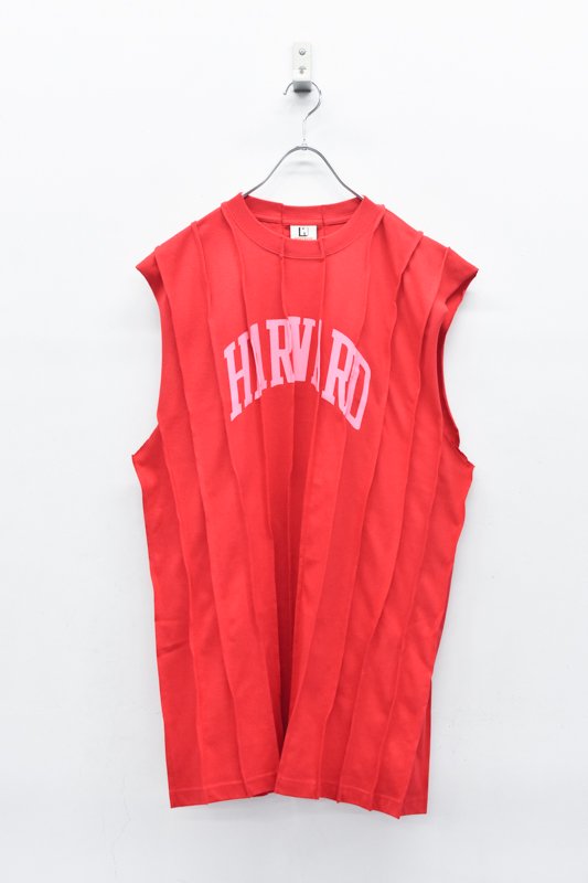 NON TOKYO / PIN TAC COLLEGE T-SHIRT(HARVARD) - RED - CRACKFLOOR WEBSHOP