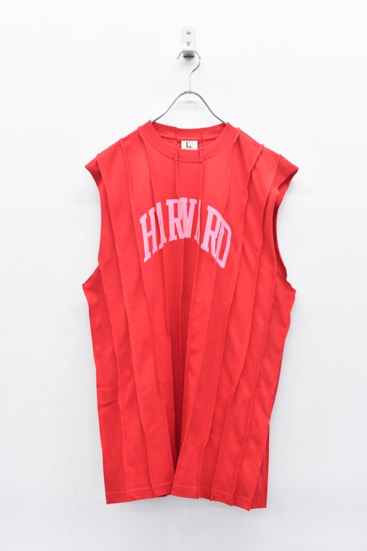 NON TOKYO /  PIN TAC COLLEGE T-SHIRT(HARVARD) - RED