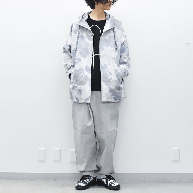 Dulcamara / タイダイジャカードBigパーカー - NAVY GRAY - CRACKFLOOR WEBSHOP