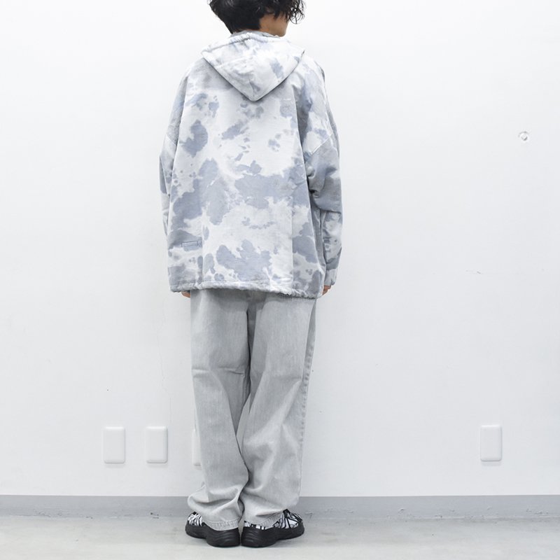 Dulcamara / タイダイジャカードBigパーカー - NAVY GRAY - CRACKFLOOR WEBSHOP