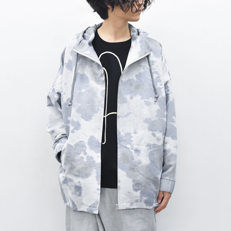 Dulcamara / タイダイジャカードBigパーカー - NAVY GRAY - CRACKFLOOR WEBSHOP