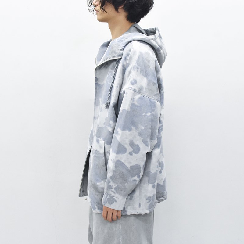 Dulcamara / タイダイジャカードBigパーカー - NAVY GRAY - CRACKFLOOR WEBSHOP