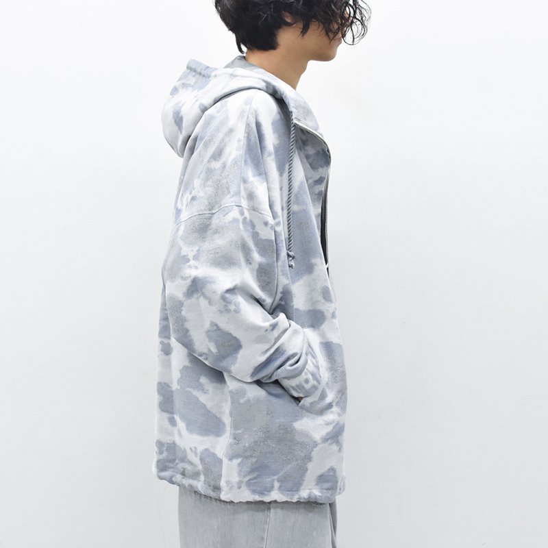 Dulcamara / タイダイジャカードBigパーカー - NAVY GRAY - CRACKFLOOR WEBSHOP