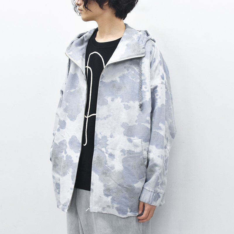 Dulcamara / タイダイジャカードBigパーカー - NAVY GRAY - CRACKFLOOR WEBSHOP