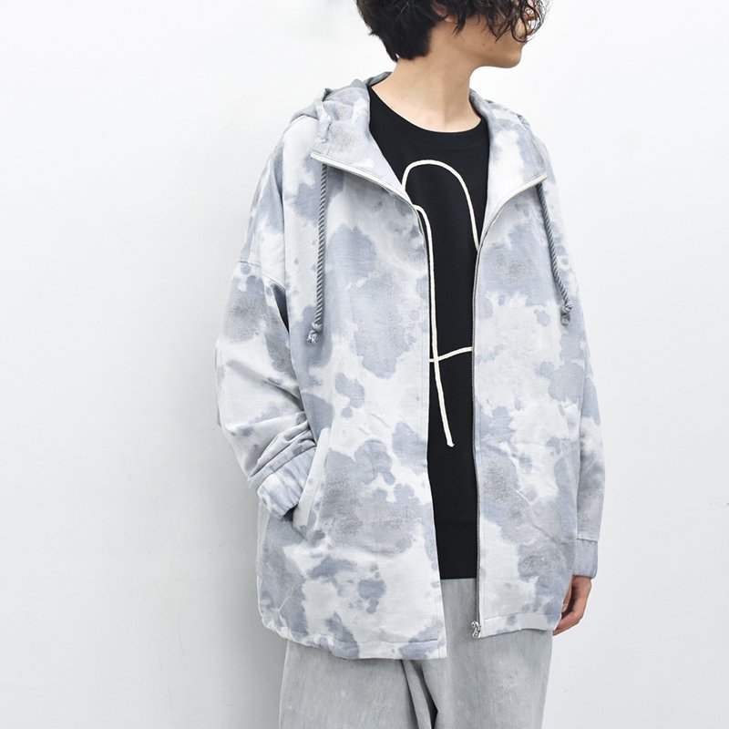 Dulcamara / タイダイジャカードBigパーカー - NAVY GRAY - CRACKFLOOR WEBSHOP