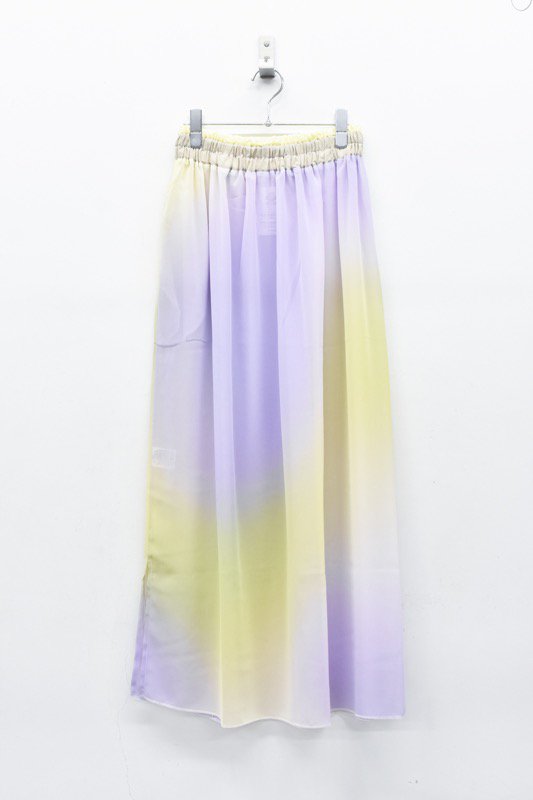 STOF / Fog dyed long skirt - PURPLE - CRACKFLOOR WEBSHOP