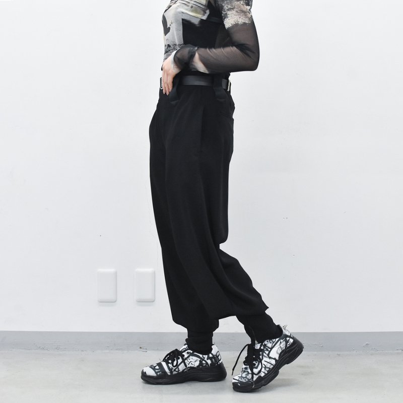 MEGMIURA / Drape Bontan Pants - BLACK - CRACKFLOOR WEBSHOP