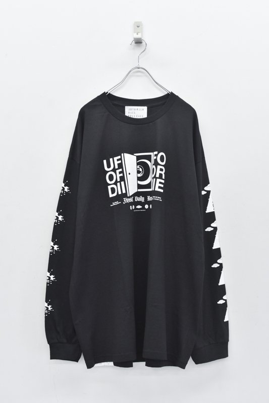 JUVENILE HALL ROLLCALL / 1980 UOD LS TEE - BLACK - CRACKFLOOR WEBSHOP