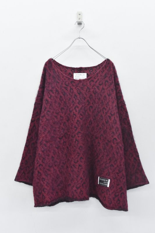 JUVENILE HALL ROLLCALL / 1956 KID MOHAIR LEO PULLOVER - DARK RED