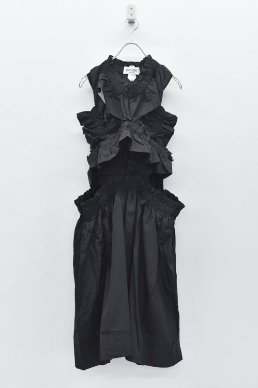 HOUGA / kiki frill dress - BLACK - CRACKFLOOR WEBSHOP