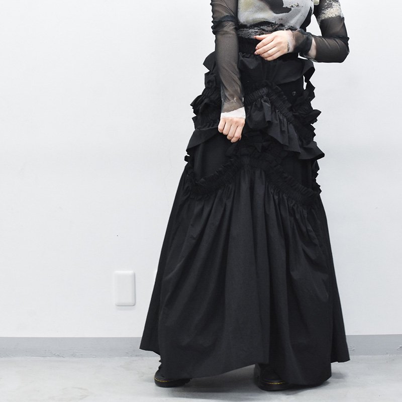 HOUGA / kiki frill dress - BLACK - CRACKFLOOR WEBSHOP