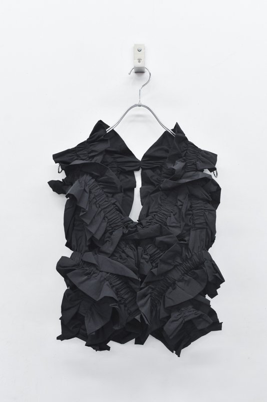 houga kiki frill vest black-