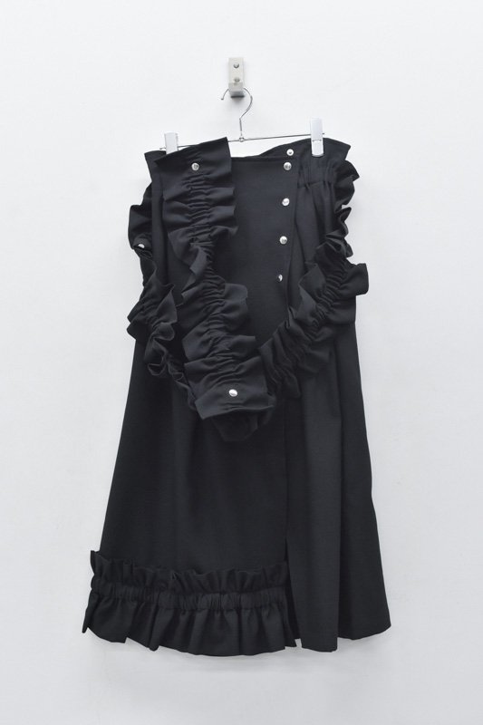 HOUGA / pajama jumper skirt - BLACK