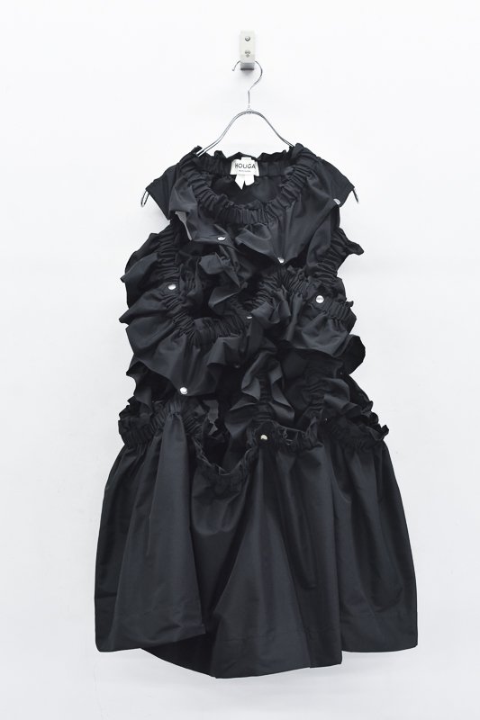HOUGA / vivi frill dress - BLACK - CRACKFLOOR WEBSHOP
