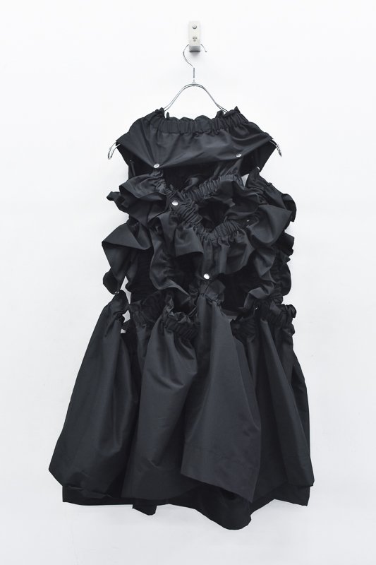 HOUGA / vivi frill dress - BLACK - CRACKFLOOR WEBSHOP
