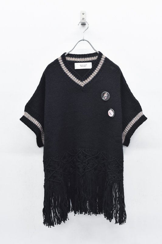 BEDSIDEDRAMA / Grandma's Knit Vest - BLACK